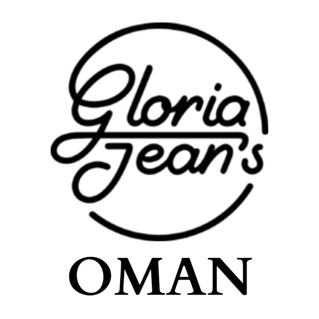 Gloria Jean's Coffees Oman logo, international coffee chain with multiple branches across Muscat and Oman